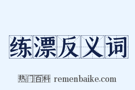 练漂反义词是什么意思的图片